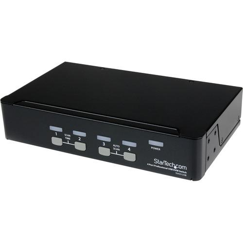 StarTech.com StarView SV431USB - KVM switch - USB - 4 ports - 1 local user - USB - 1U - 4 Port - 1U - Rack-mountable