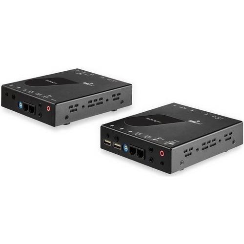 StarTech.com HDMI KVM Extender over IP Network - 4K 30Hz HDMI and USB over IP LAN or Cat5e/Cat6 Ethernet (100m/330ft) - Remote KVM Console - HDMI KVM Extender over IP transmitter & receiver kit remotely controls KVM switch/console or PC from up to 330ft/