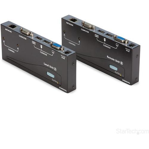 StarTech.com 500ft VGA KVM Over IP Extender - PS/2 & USB Host - KVM Console Over CAT5 Ethernet for Multiple Servers / Computers (SV565UTPU) - Operate a USB & VGA KVM or PC up to 500ft away as if it were right in front of you - kvm extender - KVM Extender