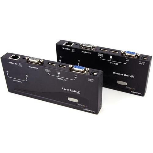 StarTech.com Long Range 1000 ft USB VGA KVM Over CAT5/5e CAT6 UTP Extender - KVM Console Over Ethernet for multiple servers/PC's IT Grade (SV565UTPUL) - Control a KVM or server from up to 300m (984ft) away - kvm extender - KVM Extender CAT5 - Console ext