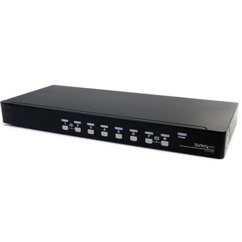 StarTech.com 8 Port Rackmount USB VGA KVM Switch w/ Audio - 8 x 1 - 8 x HD-15 Keyboard/Mouse/Video