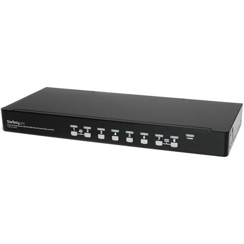 StarTech.com 8 Port 1U Rackmount USB KVM Switch Kit with OSD and Cables - 8 Port - 1U - Rack-mountable