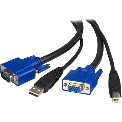 Startech 10FT 2-IN-1 USB & VGA KVM SWTICH BOX CABLE PC MAC