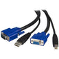 Startech 6FT 2-IN-1 USB & VGA KVM SWITCH BOX CABLE PC MAC