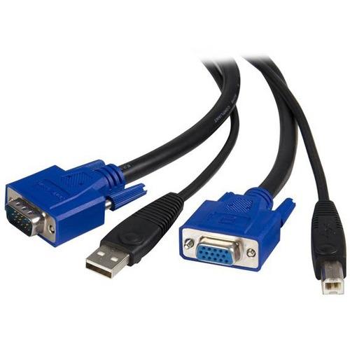 Startech 6FT 2-IN-1 USB & VGA KVM SWITCH BOX CABLE PC MAC