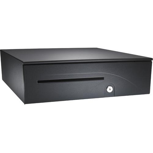 APG Cash Drawer 100 Series Cash Drawer - 5 Bill - 8 Coin - 2 Media Slot - Solenoid 24V - Black
