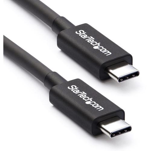 StarTech.com Thunderbolt 3 Cable - 6 ft / 2m - 4K 60Hz - 20Gbps - USB C to USB C Cable - Thunderbolt 3 USB Type C Charger Cable - Provide twice the data transfer speed of any other cable type, enable full 4K 60Hz video, & power devices with a single cabl