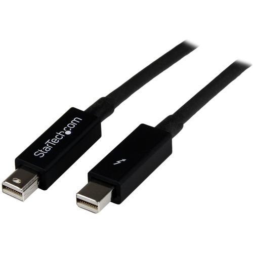 StarTech.com 1m Thunderbolt Cable - M/M - Connect your Thunderbolt devices - 1m Thunderbolt Cable - 3ft Thunderbolt 2 Cable - Supports both Thunderbolt 1 (10Gbps) and Thunderbolt 2 (20Gbps) devices - 2-year warranty