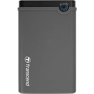 Transcend StoreJet 25CK3 Drive Enclosure - USB 3.0 Host Interface External - Black - 1 x Total Bay - 1 x 2.5" Bay - Rubber