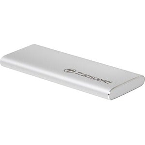 Transcend ESD240C 120 GB Portable Solid State Drive - External - SATA - Silver - USB 3.1 Type C - 3 Year Warranty
