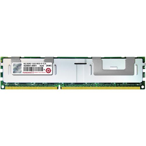 Transcend TS1GKR72V3N 8GB DDR3 SDRAM Memory Module - For Server - 8 GB (1 x 8GB) - DDR3-1333/PC3-10600 DDR3 SDRAM - 1333 MHz - ECC - Registered - 240-pin - DIMM