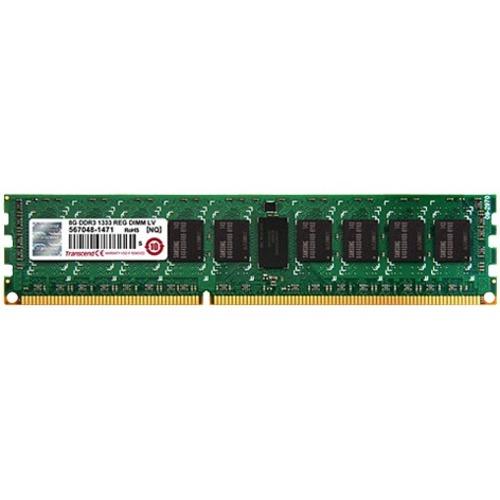 Transcend 8GB DDR3L SDRAM Memory Module - 8 GB (1 x 8GB) - DDR3L-1600/PC3-12800 DDR3L SDRAM - 1600 MHz - CL11 - 1.35 V - ECC - Registered - 240-pin - DIMM - Lifetime Warranty