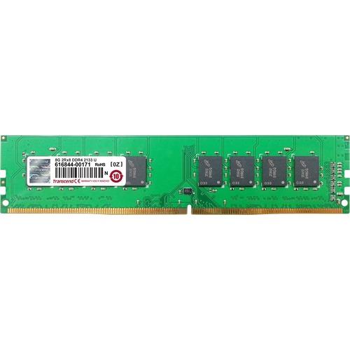 Transcend 8GB DDR4 2133 U-DIMM 2Rx8 - 8 GB DDR4 SDRAM - 2133 MHz - CL15 - 1.20 V - Unbuffered - 288-pin - DIMM
