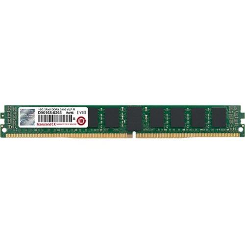 Transcend 16GB DDR4 SDRAM Memory Module - 16 GB - DDR4-2400/PC4-19200 DDR4 SDRAM - 2400 MHz - CL17 - 1.20 V - ECC - Registered - 288-pin - DIMM - Lifetime Warranty