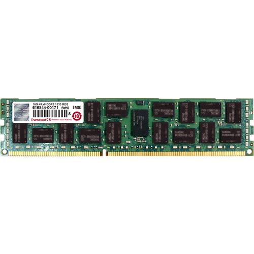 Transcend 16GB DDR3 SDRAM Memory Module - 16 GB (1 x 16GB) - DDR3-1333/PC3-10600 DDR3 SDRAM - 1333 MHz - CL9 - 1.50 V - ECC - Registered - 240-pin - DIMM