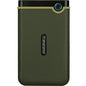 Transcend StoreJet 25M3 TS-2TSJ25M3G 2 TB Portable Hard Drive - 2.5" External - Military Green - USB 3.1 - 256-bit Encryption Standard - 3 Year Warranty