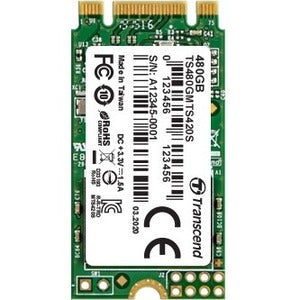 Transcend 420S 480 GB Solid State Drive - M.2 2242 Internal - SATA (SATA/600) - Notebook Device Supported - 0.3 DWPD - 160 TB TBW - 530 MB/s Maximum Read Transfer Rate