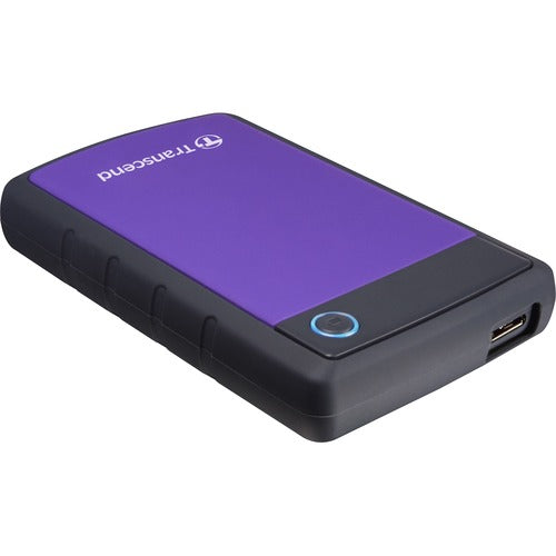 Transcend StoreJet 25H3 4 TB Portable Hard Drive - 2.5" External - SATA - Purple - USB 3.0 - 256-bit Encryption Standard - 3 Year Warranty