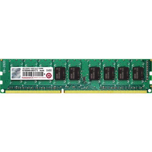 Transcend 4GB DDR3 1600 ECC-DIMM CL11 2Rx8 - For Server - 4 GB - DDR3-1600/PC3-12800 DDR3 SDRAM - 1600 MHz - CL11 - 1.50 V - ECC - Unbuffered - 240-pin - DIMM - Lifetime Warranty