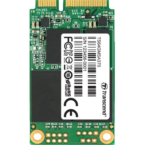 Transcend MSA370 64 GB Solid State Drive - Internal - mini-SATA (SATA/600) - 3 Year Warranty