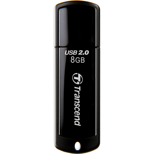Transcend 8GB JetFlash 350 USB 2.0 Flash Drive - 8 GB - USB 2.0 - 15 MB/s Read Speed - 7 MB/s Write Speed - Black - 30 Year Warranty - 1 / Pack
