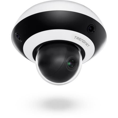 TRENDnet Multi-Sensor H.265 1080P PoE+ PTZ Camera, 1X 2MP Ptz Camera (2.8-12mm Optical Zoom), 3X 2MP Fixed Cameras (2mm), 360° Video Coverage, IR Night Vision Up to 10M (33 ft.), TV-IP460PI - 8MP H.265 PoE+ Multi-Sensor PTZ Camera