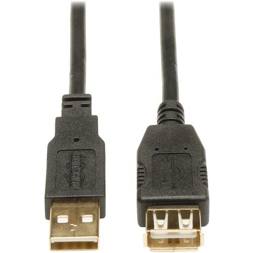 Tripp Lite USB 2.0 Extension Cable - 6 ft USB Data Transfer Cable - First End: 1 x Type A Male USB - Second End: 1 x Type A Female USB - Extension Cable - 1 Each