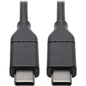 Tripp Lite USB 2.0 Hi-Speed Cable with 5A Rating, USB-C to USB-C (M/M), 6 ft. - 6 ft USB Data Transfer Cable for MacBook Pro, Smartphone, Tablet, PC, Wall Charger - First End: 1 x Type C Male USB - Second End: 1 x Type C Male USB - 480 Mbit/s - Shielding