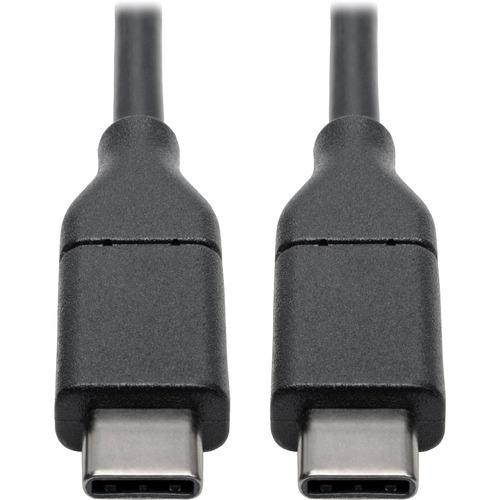 Tripp Lite USB 2.0 Hi-Speed Cable with 5A Rating, USB-C to USB-C (M/M), 6 ft. - 6 ft USB Data Transfer Cable for MacBook Pro, Smartphone, Tablet, PC, Wall Charger - First End: 1 x Type C Male USB - Second End: 1 x Type C Male USB - 480 Mbit/s - Shielding