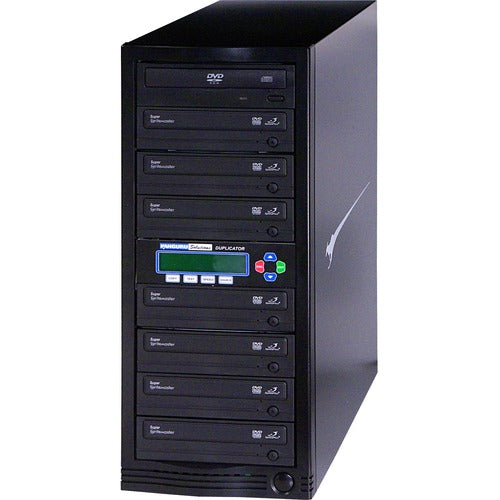 Kanguru Solutions Kanguru 1-to-7, 24x DVD Duplicator - Standalone - 1 x DVD-ROM, 7 x DVD-Writer - 24x DVD-R, 24x DVD+R, 52x CD-R, 12x DVD+R, 12x DVD-R - 22x DVD+R/RW, 22x DVD-R/RW - USB - 52 CD Read/52 CD Write - 18 DVD Read/24 DVD Write/22 DVD Rewrite - - PuriLite