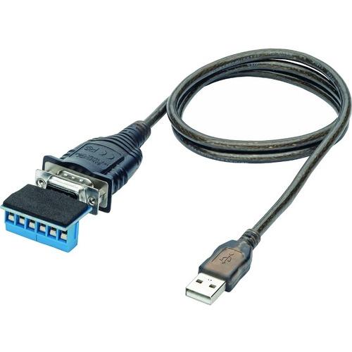 Tripp Lite U209-30N-IND USB to RS485/RS422 FTDI Serial Adapter Cable, 30 in. - 2 ft Serial/USB Data Transfer Cable for Printer, Scanner, Surveillance Camera, Card Reader - First End: 1 x Type A Male USB - Second End: 1 x DB-9 Male Serial - 230 kbit/s - S