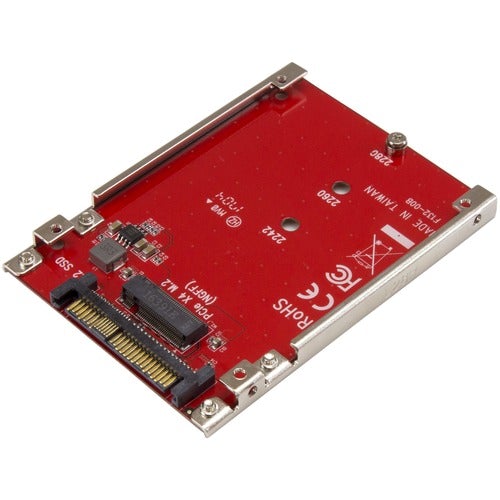 StarTech.com M.2 to U.2 Adapter - M.2 Drive to U.2 (SFF-8639) Host Adapter for M.2 PCIe NVMe SSDs - M.2 Drive Adapter - M.2 PCIe SSD Adapter - Add the fast performance of an M.2 NVMe SSD to your computer or server through a U.2 (SFF-8639) compatible inte