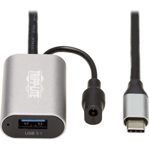 Tripp Lite U330-05M-C2A USB-C Active Extension Cable, USB-C to USB-A (M/F), 16 ft. (5 m) - 16.4 ft USB Data Transfer Cable for Chromebook, Notebook, Tablet, Computer, Printer, Modem, MacBook, Smartphone, Keyboard, Portable Hard Drive, Patch Panel, ... -