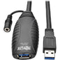 Tripp Lite USB 3.0 SuperSpeed Active Extension Repeater Cable (USB-A M/F), 15 m (49 ft.) - 49.2 ft USB Data Transfer Cable for Desktop Computer - First End: 1 x Type A Male USB - Second End: 1 x Type A Female USB - 5 Gbit/s - Extension Cable - Shielding