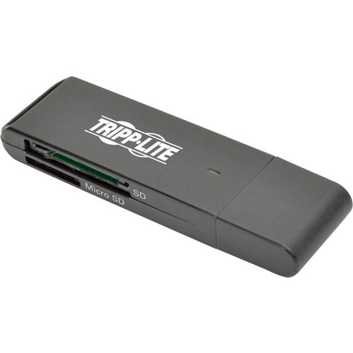 Tripp Lite USB 3.0 SuperSpeed SD/Micro SD Memory Card Media Reader - SD, SDHC, SDXC, Dual-Voltage MultimediaCard (MMC), High Speed MultiMediaCard (HS-MMC), Reduced Size MultiMediaCard (MMC), MMCplus, microSD, microSDHC, TransFlash - USB 3.0, Micro USBExt