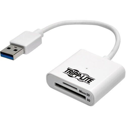 Tripp Lite U352-06N-SD Flash Reader - SD, SDHC, SDXC, microSD, Dual-Voltage MultimediaCard (MMC), Reduced Size MultiMediaCard (MMC), High Speed MultiMediaCard (HS-MMC), MMCplus, TransFlash, microSDHC - USB 3.0External - PuriLite