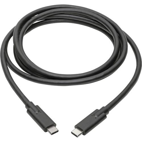 Tripp Lite Thunderbolt 3 Data Transfer Cable - 6 ft Thunderbolt 3 Data Transfer Cable for Smartphone, Chromebook, Ultrabook, Hard Drive, Docking Station, Flash Drive, Tablet, MacBook, Notebook, Wall Charger, Computer - First End: 1 x USB Type C Male Thun