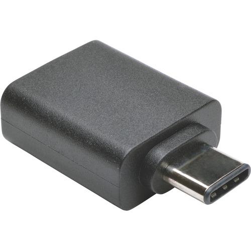Tripp Lite USB 3.1 Gen 1 (5 Gbps) Adapter, USB Type-C (USB-C) to USB Type-A M/F - 1 x Type C Male USB - 1 x Type A Female USB - Nickel Connector - Black