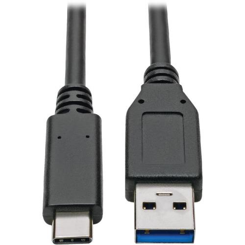 Tripp Lite U428-C03-G2 USB Type-C to USB Type-A Cable, M/M, USB-IF Certified, 3 ft. - 3 ft USB Data Transfer Cable for Hard Drive, Tablet, Smartphone, Wall Charger, Car Charger, MacBook, Ultrabook, Chromebook, Printer, Scanner, Flash Drive - First End: 1