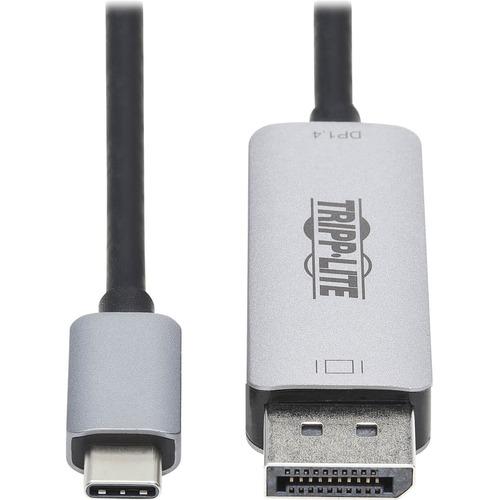 Tripp Lite U444-006-DP8SE DisplayPort/USB-C A/V Cable - 6 ft DisplayPort/USB-C A/V Cable for Audio/Video Device, Monitor, Projector, TV, Notebook, Tablet, Smartphone, MacBook Pro, Home Theater System, Digital Signage Display, Audio/Video Box, ... - First