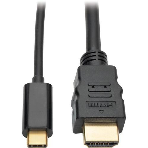 Tripp Lite USB C to HDMI Adapter Cable (M/M), 3840 x 2160 (4K x 2K) @ 30 Hz, 6 ft - 6 ft HDMI/USB A/V Cable for Smartphone, Projector, Ultrabook, Monitor, Notebook, Tablet, TV - First End: 1 x HDMI Male USB - Second End: 1 x Type C Male USB - 5 Gbit/s -