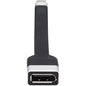 Tripp Lite DisplayPort/USB-C A/V Cable - 5" DisplayPort/USB-C A/V Cable for Audio/Video Device, Notebook, Tablet, Smartphone, HDTV, PC, Chromebook, Monitor, MacBook Pro, Gaming Computer, Projector, ... - First End: 1 x Type C Male USB - Second End: 1 x D