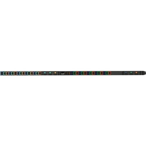 Vertiv Geist UPDU UI30007L rPDU - Monitored - Universal Input - 24 x U-Lock IEC 60320 C13, 6 x U-Lock IEC 60320 C19 - 230 V AC, 415 V AC - Network (RJ-45) - 0U - Vertical - Rack-mountable - TAA Compliant