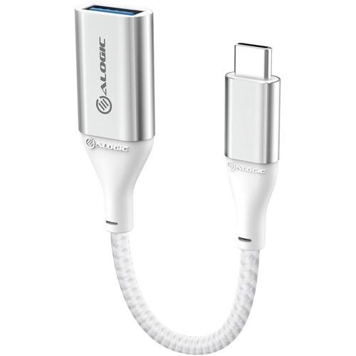 Alogic Super Ultra USB 3.1 USB-C to USB-A Adapter - 15cm - Silver - 5.9" USB/USB-C Data Transfer Cable for Phone, Tablet, Notebook, Peripheral Device - First End: 1 x Type A Female USB - Second End: 1 x Type C Male USB - 5 Gbit/s - Silver - 1
