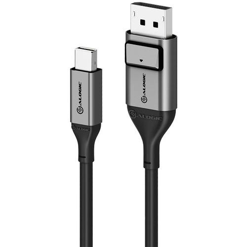 Alogic Ultra 8K Mini DisplayPort to DisplayPort Cable - V1.4 - 6.6 ft DisplayPort/Mini DisplayPort A/V Cable for Audio/Video Device, Notebook, Computer, Monitor - First End: 1 x DisplayPort Male Digital Audio/Video - Second End: 1 x Mini DisplayPort Male