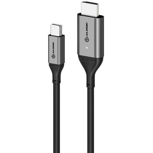 Alogic Ultra Mini DisplayPort 1.4 to HDMI 2.0 Cable - 4K 60Hz - ACTIVE - 6.6 ft HDMI/Mini DisplayPort A/V Cable for Audio/Video Device, Notebook, Projector, PC, TV, Monitor - First End: 1 x Mini DisplayPort Male Digital Audio/Video - Second End: 1 x HDMI