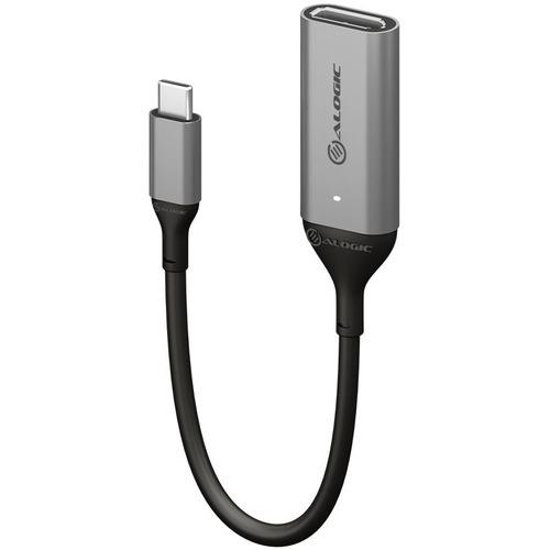 Alogic Ultra 15cm USB-C (Male) to DisplayPort (Female) Adapter - 4K 60Hz - 5.9" DisplayPort/USB A/V Cable for MAC, Chromebook, Computer, TV, Projector, Monitor, Audio/Video Device - First End: 1 x DisplayPort Female Digital Audio/Video - Second End: 1 x