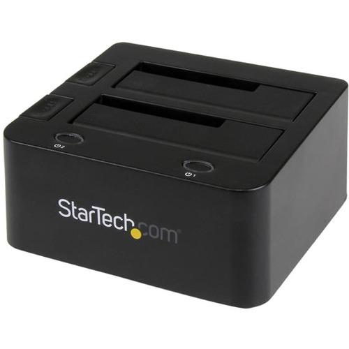 StarTech.com Universal docking station for 2.5/3.5in SATA and IDE hard drives - USB 3.0 UASP - 2 x HDD Supported - 2 x SSD Supported - 2 x 2.5"/3.5" Bay - Plastic