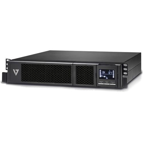 V7 UPS 3000VA Rack Mount 2U US - 2U Rack-mountable - 4 Hour Recharge - 3.70 Minute Stand-by - 120 V AC Input - 8 x NEMA 5-20R