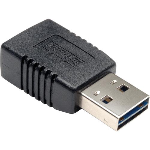 Tripp Lite UR024-000 Universal Reversible USB 2.0 A-Male to A-Female Adapter - 1 x Type A Male USB - 1 x Type A Female USB - Black